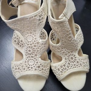 Fergalicious "Kammi" Wedge Sandle in Cream
